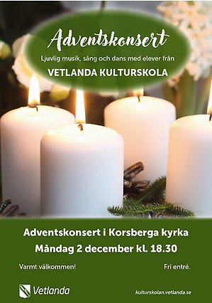 Affisch inbjudan adventskonsert